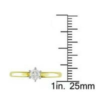 Pompeii 1/3CT IGI Certified Diamond Solitaire Engagement Ring 14K White and Yellow Gold