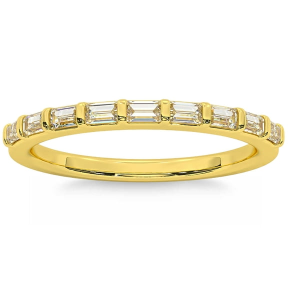 Pompeii 1/3Ct Baguette Cut Wedding Ring Anniversary Band 14k Gold Lab Grown (G/H,VS2-SI1)