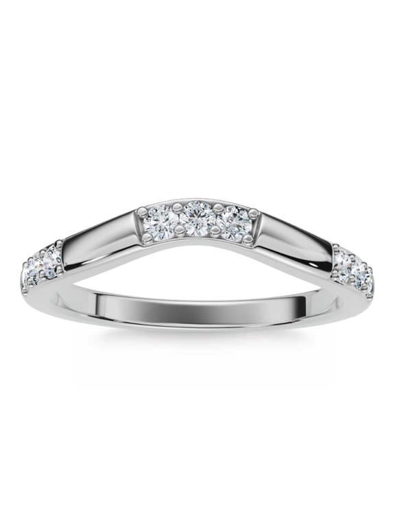 Pompeii 1/3Ct Diamond Contour Wedding Guard Ring Womens Band 14k Gold Lab Grown