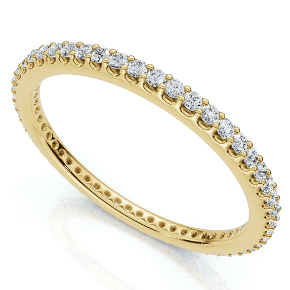 Pompeii 1/3Ct Diamond Eternity Ring Stackable Wedding Band Gold Lab Grown (F/G,VS1-VS2)