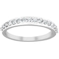 thumbnail image 1 of Pompeii 1/3Ct Diamond Wedding Ring 14k White Gold Womens 16 Stone Band (H/I,I1-I2), 1 of 4