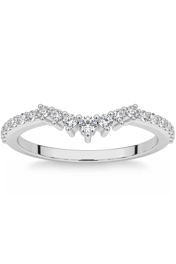 Pompeii 1/3Ct Round Cut Wedding Ring Anniversary Band 14k Gold Lab Grown (G/H,VS2-SI1)