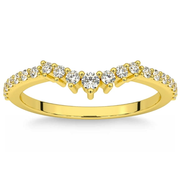 Pompeii 1/3Ct Round Cut Wedding Ring Anniversary Band 14k Gold Lab Grown (G/H,VS2-SI1)