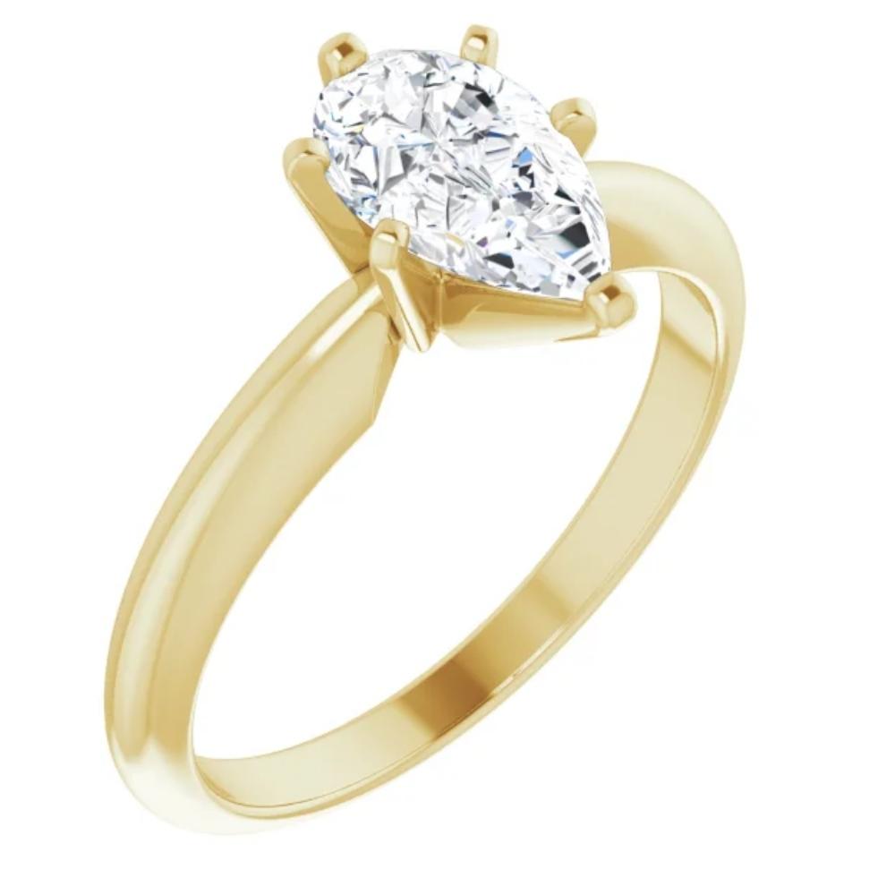 Peora Garnet & Diamond Pendant – 14K Yellow Gold, Teardrop Pear Shape