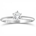 thumbnail image 1 of Pompeii 1/3Ct Solitaire Round Cut Diamond Engagement Ring in 14k Gold Lab Grown, 1 of 4