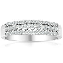 Pompeii 1/3ct Diamond Anniversary Ring 10K White Gold (G/H,I2-I3)