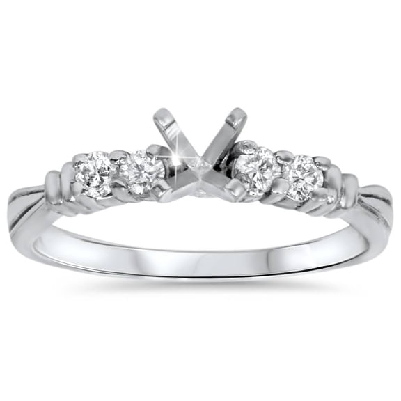 Pompeii 1/3ct Diamond Engagement Semi Mount Ring Setting 14K (G/H,I1)