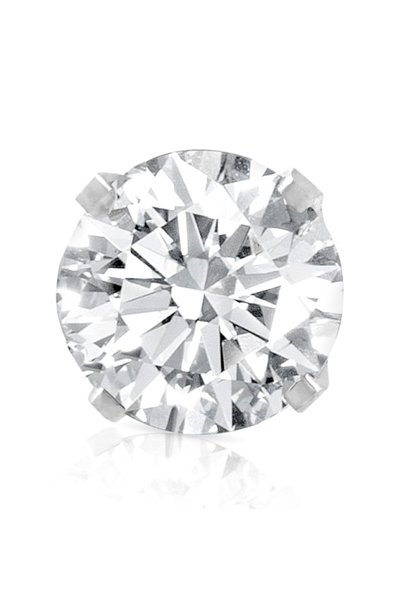 Pompeii 1/3ct Diamond Screw Back 14k White Gold Single Stud Earring (I1,G-H)