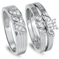 thumbnail image 1 of Pompeii 1/3ct Engagement Trio Ring Set 10K White Gold (I/J,I2-I3), 1 of 3