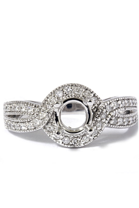 Pompeii 1/3ct Fancy Diamond Semi Mount Engagement Ring Setting (G,I1)