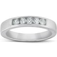 thumbnail image 1 of Pompeii 1/3ct Mens 14K White Gold Diamond Wedding Ring Band (G/H,I1), 1 of 3