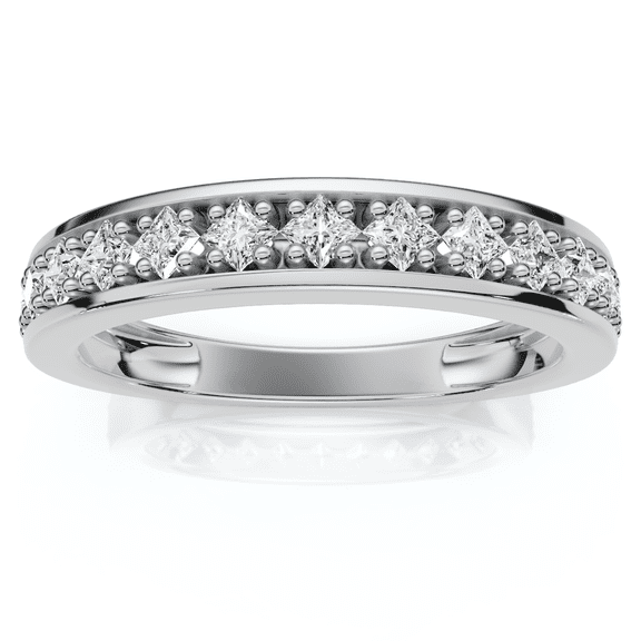 Pompeii 1/3ct Princess Cut Diamond Wedding Ring White Gold (H/I,I1-I2)