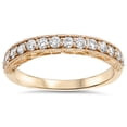 thumbnail image 1 of Pompeii 1/3ct Vintage Scroll Design Diamond Wedding Ring 14K Rose Gold (F,VS), 1 of 4