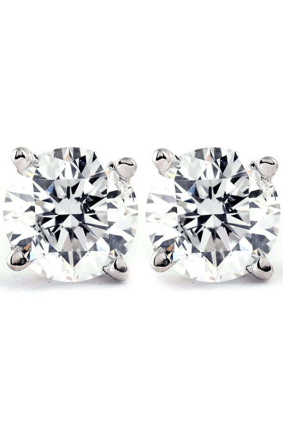Pompeii 1/3ct diamond studs 14k white gold (I/J,I2-I3)