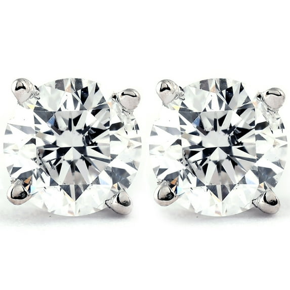 Pompeii 1/3ct diamond studs 14k white gold (I/J,I2-I3)