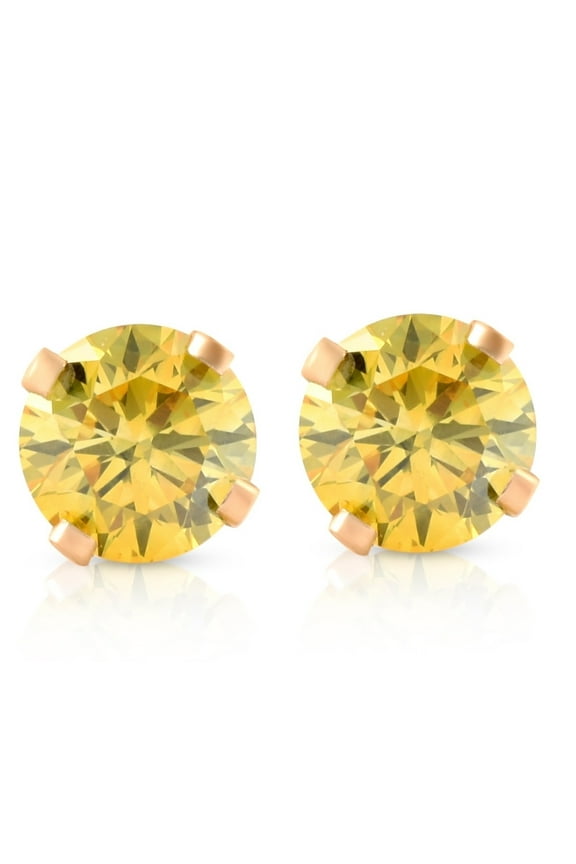 Pompeii 1/4 Ct T.W. Fancy Canary Yellow Lab Diamond Studs 14K Yellow Gold Lab Grown