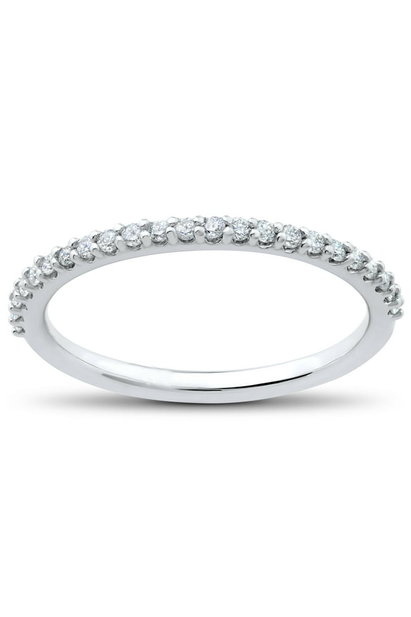 Pompeii 1/4 ct Lab Grown Diamond Wedding Ring 14k Platinum (((G-H)),SI(1)-SI(2))