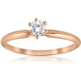 thumbnail image 1 of Pompeii 1/4 ct Solitaire Diamond Engagement Ring 14k Rose Gold (G/H,I1), 1 of 3