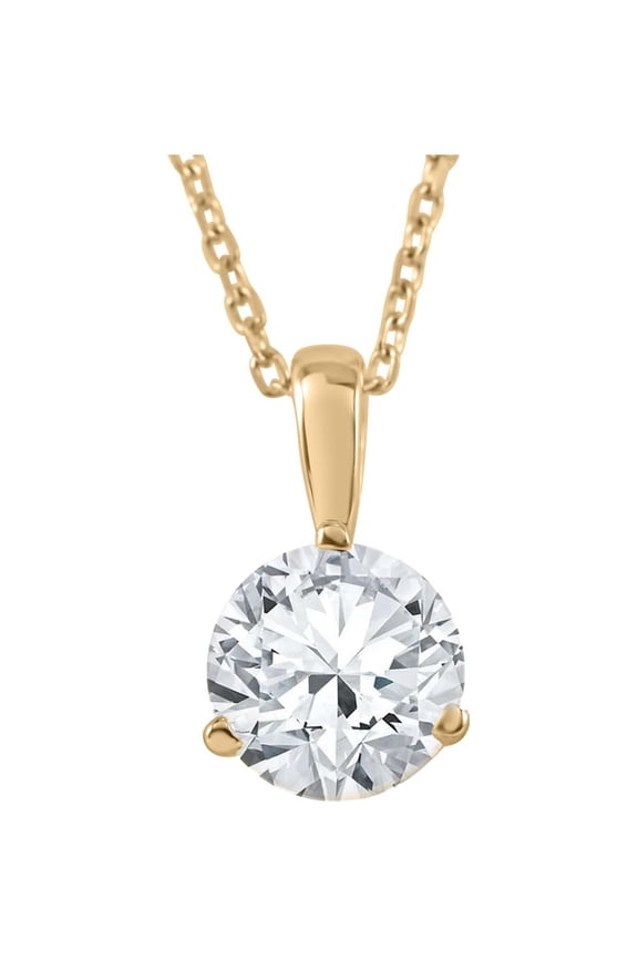 Pompeii 1/4 ct Solitaire Diamond Pendant available in 14K and Platinum (FG,VS)
