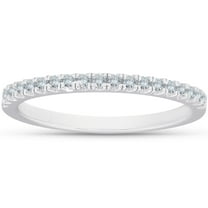 Pompeii 1/4 cttw Diamond Stackable Womens Wedding Ring 10k White Gold (I/J,I2-I3)