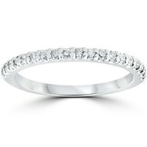 Pompeii 1/4 cttw Diamond Stackable Womens Wedding Ring 10k White Gold (I/J,I2-I3)