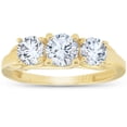 thumbnail image 1 of Pompeii 1.40 Ct Genuine Diamond Three Stone Engagement Ring 14k Yellow Gold (G/H,I1-I2), 1 of 4