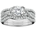 thumbnail image 1 of Pompeii3  1.45CT Diamond Infinity  Trio Engagement Guard Ring Set 14K (H/I,I1-I2), 1 of 5