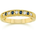 thumbnail image 1 of Pompeii 1/4Ct Blue Sapphire & Diamond Vintage Ring 14K Yellow Gold (I/J,I1-I2), 1 of 3