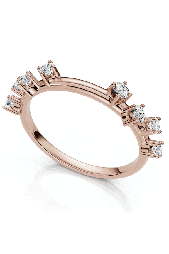 Pompeii 1/4Ct Diamond Guard Band 14k Gold or Platinum Lab Grown (E/F,VS1-VS2)