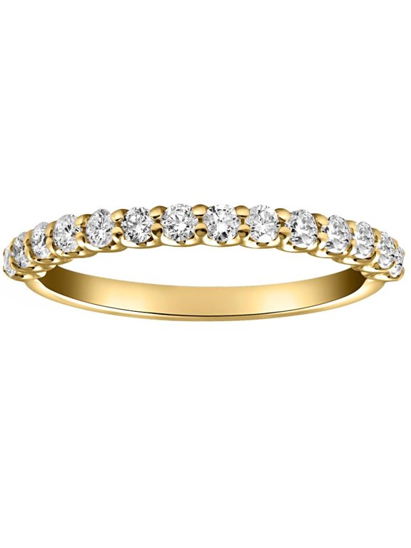 Pompeii 1/4Ct Diamond U Prong Ring in 10k White or Yellow Gold (G/H,I1-I2)
