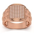 thumbnail image 1 of Pompeii 1/4Ct Pave Diamond Men's Wide Ring Lab Grown in White, Yellow, or Rose Gold, 1 of 4