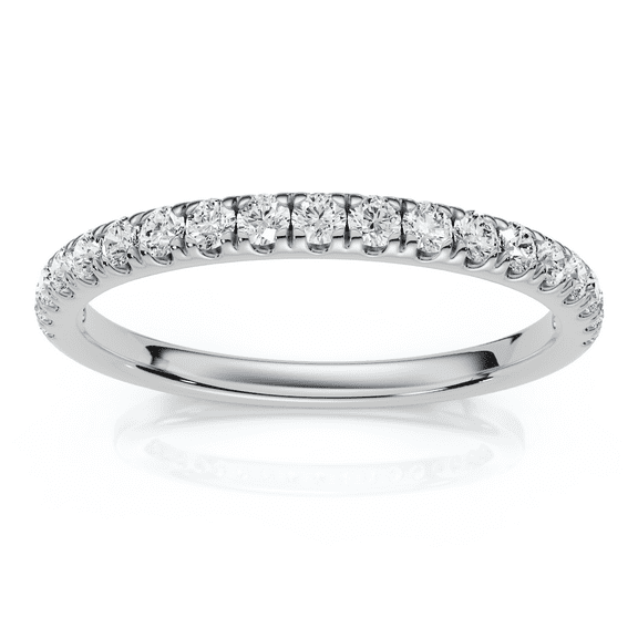 Pompeii 1/4Ct Pave Diamond Wedding Ring 14k Gold or Platinum Anniversary Band Lab Grown