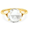 thumbnail image 1 of Pompeii 1 - 4Ct Rose Cut Solitaire Diamond Corset Engagement Ring 14k Gold Lab Grown, 1 of 4