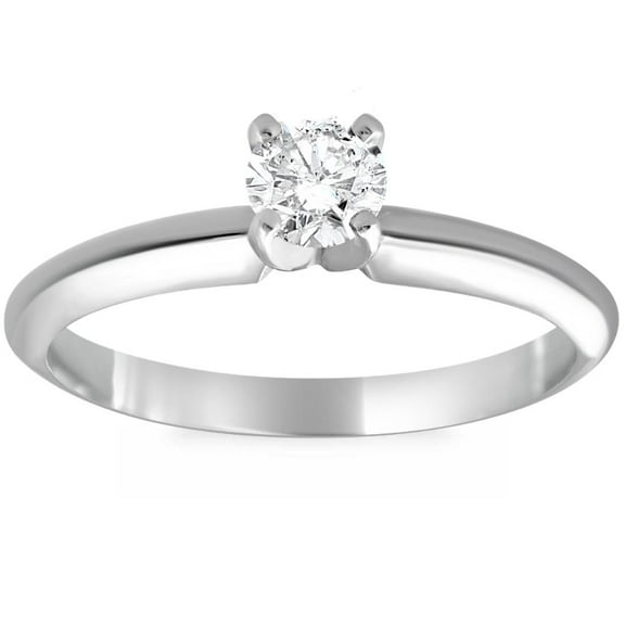 Pompeii 1/4Ct Solitaire Round Cut Diamond Platinum Engagement Ring (G/H,I1)