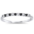 thumbnail image 1 of Pompeii 1/4ct Black & White Diamond Wedding Anniversary Ring (G/H,I1-I2), 1 of 4
