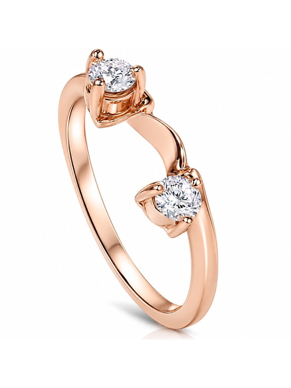 Pompeii 1/4ct Diamond Guard Ring Enhancer 14K Rose Gold (G/H,I1)