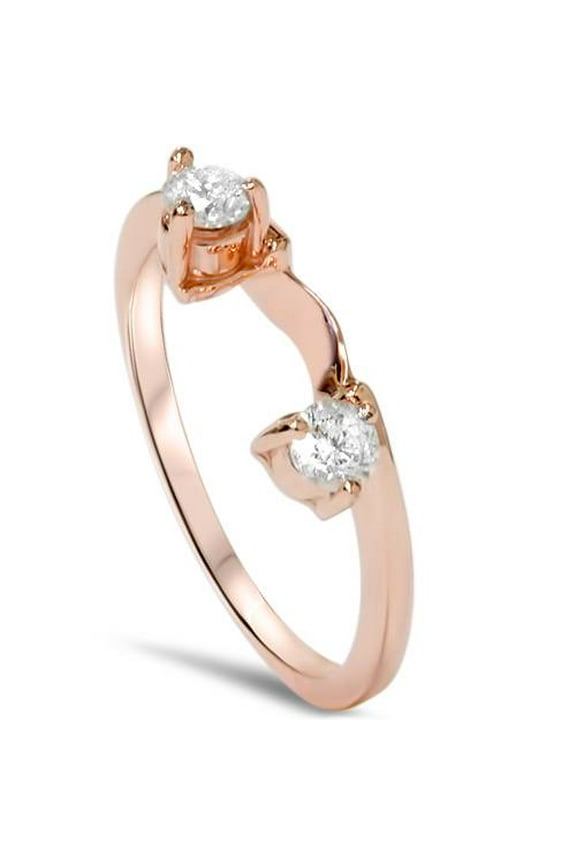 Pompeii 1/4ct Diamond Guard Ring Enhancer 14K Rose Gold (G/H,I1)