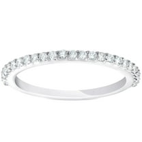 Pompeii 1/4ct Diamond Wedding Ring 14k White Gold Stackable Womens Anniversary Band
