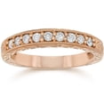 thumbnail image 1 of Pompeii 1/4ct Engraved Diamond Ring 14K Rose Gold (G/H,I1), 1 of 3