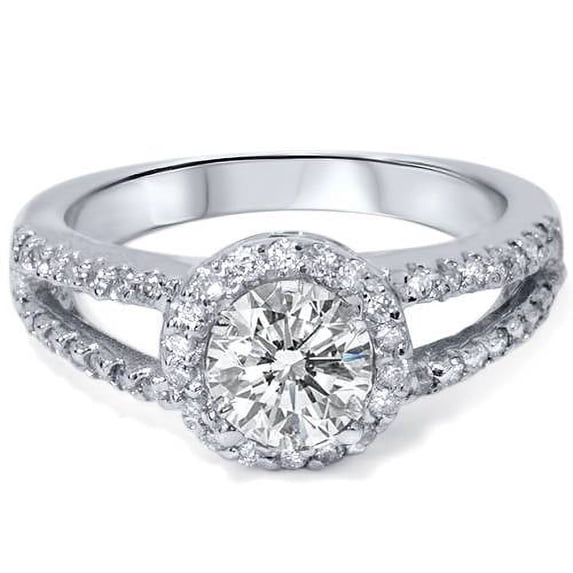 Pompeii 1 5/8ct Diamond Halo Engagement Ring (1ct center) 14k White Gold Lab Grown (FG,I)
