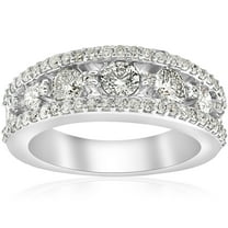 Pompeii 1 5/8ct Diamond Wedding Ring 7.5mm Wide 14k White Gold (H/I,I1-I2)