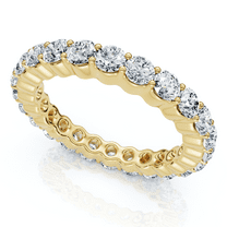 Pompeii 1 - 5 Ct Round Cut Diamond Eternity Ring Lab Grown 14k White Yellow or Rose Gold