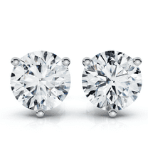Pompeii 1.50Ct TW Round Diamond Martini Studs 3-Prong 14k Gold Lab Grown (F/G,VS1-VS2)