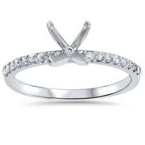Pompeii 1/5ct Diamond Ring Setting 14K White Gold (G/H,I1-I2)