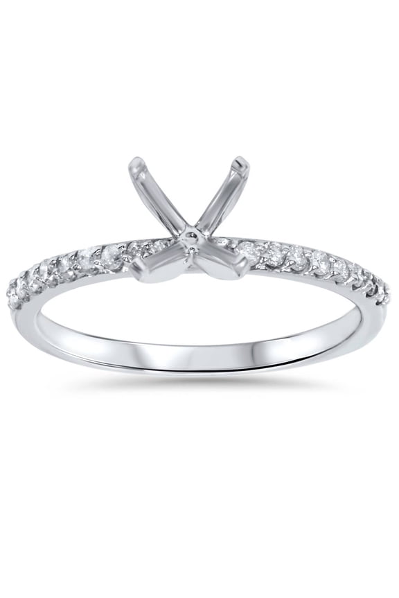 Pompeii 1/5ct Diamond Ring Setting 14K White Gold (G/H,I1-I2)