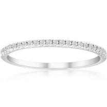 Pompeii 1/5ct Diamond Wedding Band 10K White Gold (G/H,I1-I2)