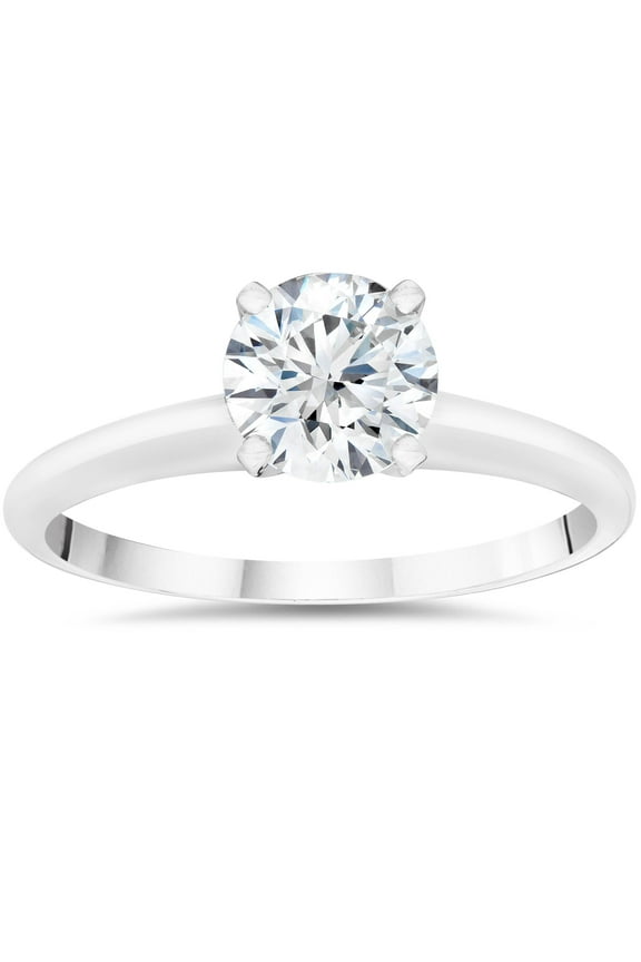Pompeii 1/5ct Lab Created Diamond Solitaire Engagement Ring 14K White Gold