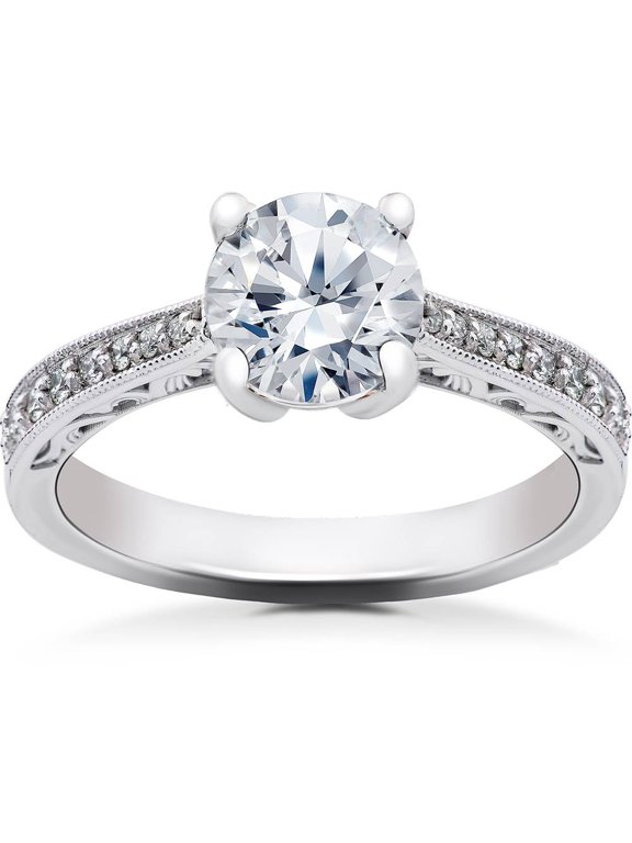 Pompeii 1/6 ct Diamond Angelica Vintage Engagement Ring Setting (F,VS)