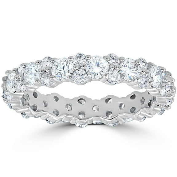 Pompeii 1 7/8 cttw Diamond Eternity Wedding Ring Stackable Band 14k White Gold (H,I1)
