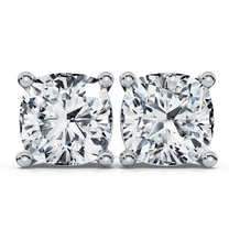 Pompeii 1 - 8Ct Cushion Cut Diamond Studs 14k Gold Lab Grown Women's Earrings (,VS1-VS2)